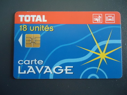 FRANCE  USED CARDS  RARE TOTAL  OIL  CARTE LAVAGE 18 UNITES - Unclassified