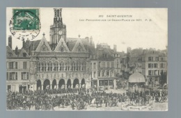 Saint Quentin - Les Prussiens Sur La Grand-Place En 1871  Maca0577 - Other Wars