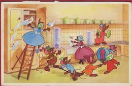 Mice Souris Cinderella Assepoester Walt Disney Old Postcard Cendrillon Aschenputtel Cenicienta CPA Old Postcard - Andere & Zonder Classificatie