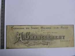 Entête De Facture - Tannerie De Saint Hilaire Sur Rillé A. GRANCLEMENT, Saint Hilaire Sur Rille 61 - 1900 – 1949