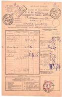 CHAUFFAYER Htes Alpes Bordereau Valeur Recouvrée 1485 Taxe à Percevoir Yv 58 60 C Rouge Formule Entière Ob 1930 T 1904 - 1859-1959 Cartas & Documentos