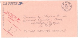 LA POSTE  Enveloppe Ob   47  AGEN  DIRECTION   Ob 8 8 1991 - Cachets Manuels