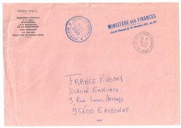 972 FORT DE FRANCE MESSAGERIE MARTINIQUE Lettre En Franchise TRESOR PUBLIC Ob 10 4 1989 - Cachets Manuels
