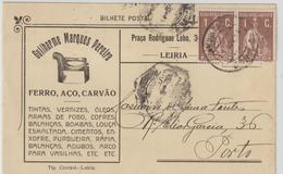 BILHETE POSTAL CIRCULADO DE LEIRIA PARA O PORTO - Briefe U. Dokumente