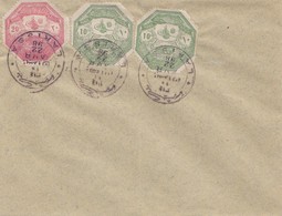 LETTRE. 22 AVRIL 1898. POSTE OTTOMANE. 10 + 20 PARAS. LARISSA - Storia Postale