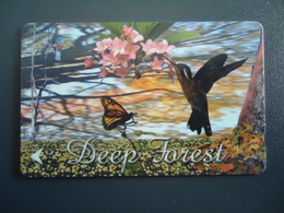 SINGAPORE  USED CARDS  BIRDS BUTTERFIES - Uccelli Canterini Ed Arboricoli