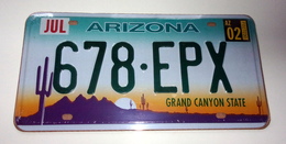 Plaque En Metal Arizona - 678 Epx -Grand Canyon State - Tin Signs (after1960)