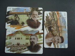 SINGAPORE  USED CARDS 3 SET FAMOUS  PEOPLES - Culture