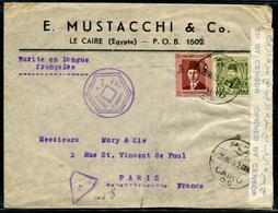 EGYPTE - N° 191 + 230 / LETTRE DU CAIRE LE 25/5/1945 POUR PARIS AVEC CENSURE - TB - Storia Postale