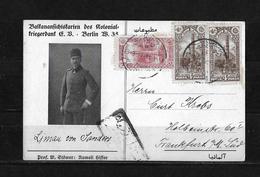 1917 Karte Von Der Türkei (Otto Liman Von Sanders, Osmanischer Marschall) Nach Frankfurt    ►RAR◄ - Lettres & Documents