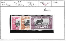 SAINT PIERRE ET MIQUELON N° T 28/30 ** LUXE - Timbres-taxe