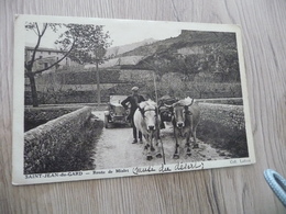 CPA 30 Gard Saint Jean Du Gard Route De Mialet Attelage Auto Ancienne - Saint-Jean-du-Gard