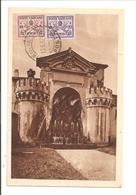 1932 Postal History Vaticane.PC 5c + 20c Giardini-Fontana Del Sacramento - Cartas & Documentos