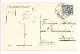 1931 Postal History Vaticane.25c CP Piazza S.Pietro - Cartas & Documentos