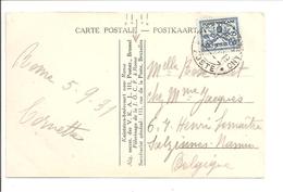 1931 Postal History Vaticane.25c CP Un Beau Clôitre. Kajotsters Bedevaart Naar Rome - Cartas & Documentos