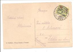 1933 Postal History Vaticane.25c/30c CP Piazza Esedra O Termini - Cartas & Documentos