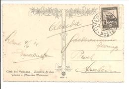 1934 Postal History Vaticane.25c PC San Pietro - Briefe U. Dokumente