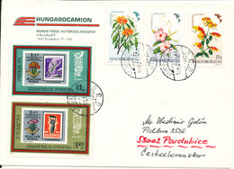 Hungary Cover Sent To Czechslovakia 16-6-1992 With Topic Stamps On Front And Backside Of The Cover - Storia Postale