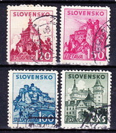 Slovaquie 1941 Mi 81-4 (Yv 54-7), Obliteré - Used Stamps