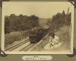 Passage D'un Train à Mériel (Val D'Oise) . Locomotive . 1928 - Treni
