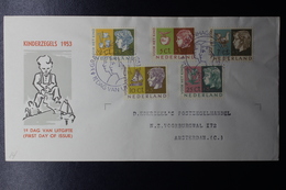 Netherlands: 13 Early FDC's Between 1953 - 1955  E15 And E43, With Typed Addresses CV NVPH 2020:  413 Euro - FDC