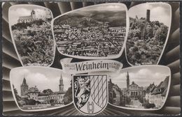 D-69469 Weinheim - Alte Ansichten - Marktplatz - Luftbild - Burg Windeck - Wachenburg - Nice Stamp - Weinheim