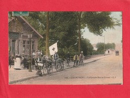 Cpa  51. Champigny. La Grande-Rue Au Côteau. Carte Colorisée. ( 2 Scans ) - Champigny