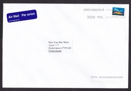 Canada: Airmail Cover To Netherlands, 2020, 1 Stamp, Landscape, Air Label (traces Of Use) - Brieven En Documenten