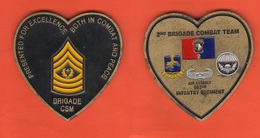 USA Medal Brigade Combat Team CSM  Excellence Both In Combat And Peace Medal American Military Corps - Etats-Unis