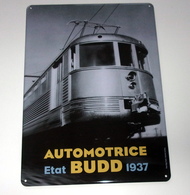 Plaque En Métal Automotrice - Etat Budd - 1937 - Tin Signs (after1960)