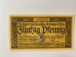 Allemagne Notgeld Erbach 50 Pfennig - Collections