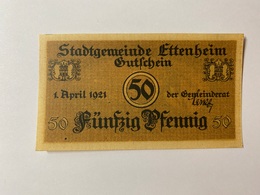 Allemagne Notgeld Ettenheim 50 Pfennig - Collections