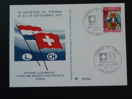 Carte Journée Du Timbre Luxembourg 1972 - Cartoline Commemorative