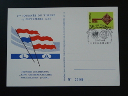 Carte Journée Du Timbre Luxembourg 1968 - Commemoration Cards