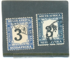 1927 AFRIQUE DU SUD " Taxe Y & T N° 20 Dent.14 Et 1931  N°27 Dent 15 X 14  ( * ) Les 2 Timbres - Neue Republik (1886-1887)