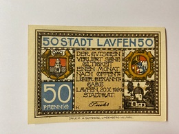 Allemagne Notgeld Laufen 50 Pfennig - Collections