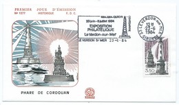 3248 - Enveloppe Journée Du Timbre 23/06/1984 23 Juin 1984 Le Verdon Sur Mer FDC 1er Jour D'émission YT Y&T 2326 Cordoua - 1980-1989