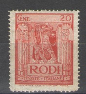 EGEO 1929 PITTORICA DENT. 11 20 CENT. ** MNH - Egée (Autonome Adm.)