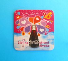 COCA-COLA ... Croatian Nice Old And Rare Coaster * Mat Sous-bock Bocks Sottobicchiere Posavaso Coasters - Posavasos (Portavasos)