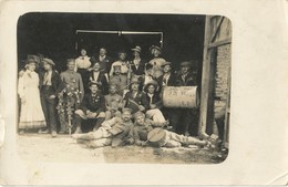 CARTE  PHOTO ALLEMANDE - ORCHESTRE DU IR 163 A SINCENY PRES DE CHAUNY - AISNE - GUERRE 1914 1918 - 1914-18