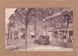 CPA 93 Bondy Avenue De La République Place Albert-Thomas Librairie Papeterie Tacot - Bondy