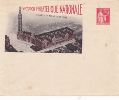 Enveloppe Paix 50 C Rouge B5a Neuve Expo Repiquage Exposition De Lille - Overprinted Covers (before 1995)