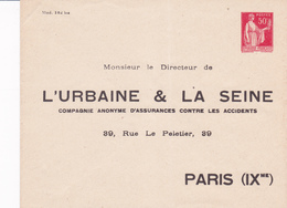 Enveloppe Paix 50 C Rouge B6f1 Neuve Expo Repiquage Urbaine - Enveloppes Repiquages (avant 1995)