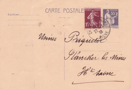 Enveloppe Paix 55 C Violet C1 Oblitérée Expo Repîquage Pichard - Overprinted Covers (before 1995)