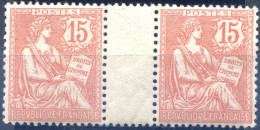 France Mouchon N°125 Neuf Pair Inter-panneau - (F606) - 1900-02 Mouchon