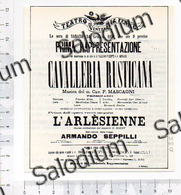 CAVALLERIA RUSTICANA TEATRO LA FENICE VENEZIA TEATHER  P. MASCAGNI  Immagine Ritagliata CROPPED IMAGE D3532 - Altri & Non Classificati