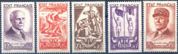 France N°576 à 580, La Serie Neuve** - (F644) - Neufs