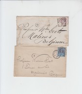 2 LETTER FROM - LONDON - TO MALINES - BELGIUM 1894 - 1886 - Covers & Documents