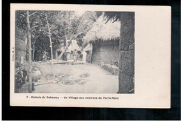 DAHOMEY Un  Village Aux Environs De Porto- Novo Ca 1910- 20 Old Postcard - Benin