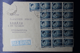 Romania Airmail Cover Inflation Period, Mixed Stamps From Cluj To Geneva Switserland 1948  31.000 L Rate Cover - Lettres & Documents